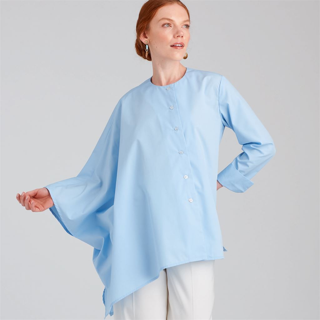 Simplicity Sewing Pattern S9058 Misses Shirt With Drape Variations 9058 Image 4 From Patternsandplains.com