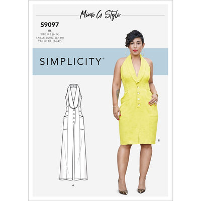 Simplicity Sewing Pattern S9097 Misses Dress and Jumpsuit 9097 Image 1 From Patternsandplains.com