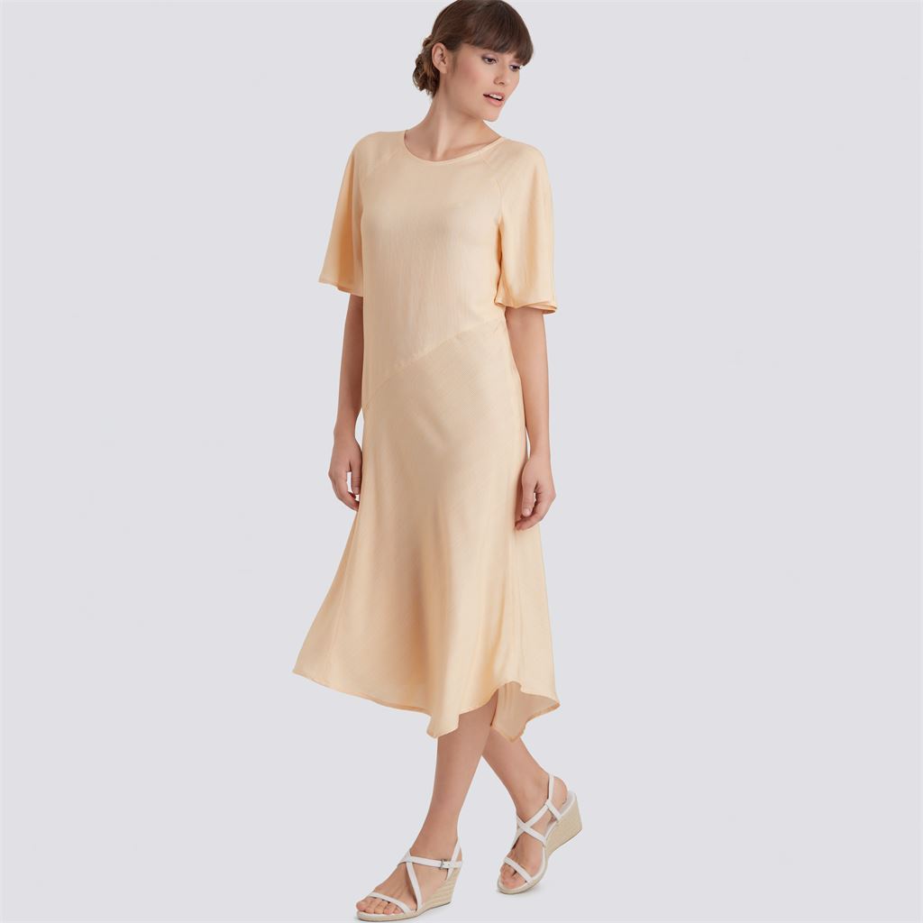 Simplicity Sewing Pattern S9099 Misses Dress With Length Sleeve and Fabric Variations 9099 Image 2 From Patternsandplains.com