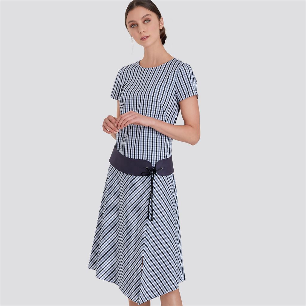 Simplicity Sewing Pattern S9100 Misses and Womens Dress With Skirt and Sleeve Variations and Belt 9100 Image 2 From Patternsandplains.com