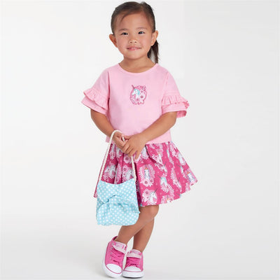 Simplicity Sewing Pattern S9118 Toddlers Tops Skirts and Purse 9118 Image 2 From Patternsandplains.com