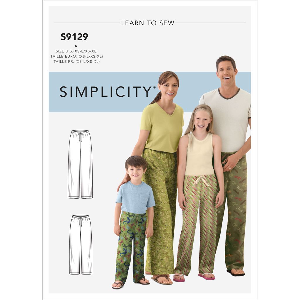 Simplicity Sewing Pattern S9129 Unisex Sleepwear 9129 Image 1 From Patternsandplains.com
