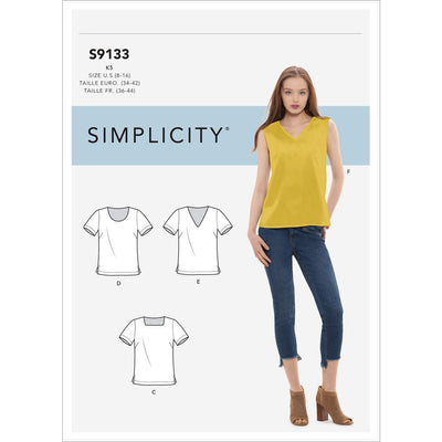 Simplicity Sewing Pattern S9133 Misses Tops 9133 Image 1 From Patternsandplains.com