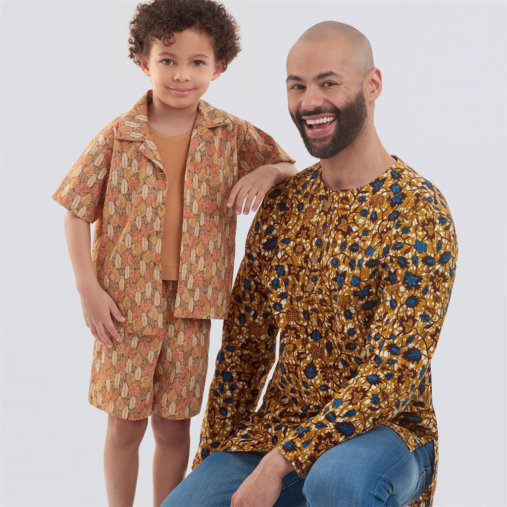 Simplicity Sewing Pattern S9158 Mens Half Buttoned Shirts 9158 Image 4 From Patternsandplains.com