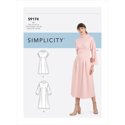 Simplicity Sewing Pattern S9174 Misses Knit Dress 9174 Image 1 From Patternsandplains.com