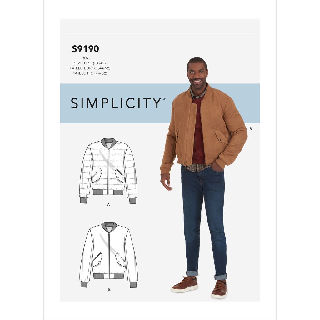 Simplicity Sewing Pattern S9190 Mens Jacket 9190 Image 1 From Patternsandplains.com