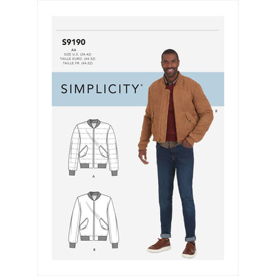 Simplicity Sewing Pattern S9190 Mens Jacket 9190 Image 1 From Patternsandplains.com