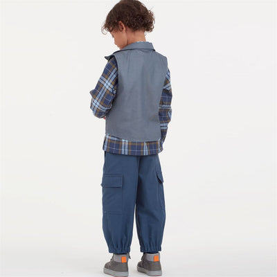 Simplicity Sewing Pattern S9201 Childrens and Boys Shirt Vest and Pull On Pants 9201 Image 4 From Patternsandplains.com