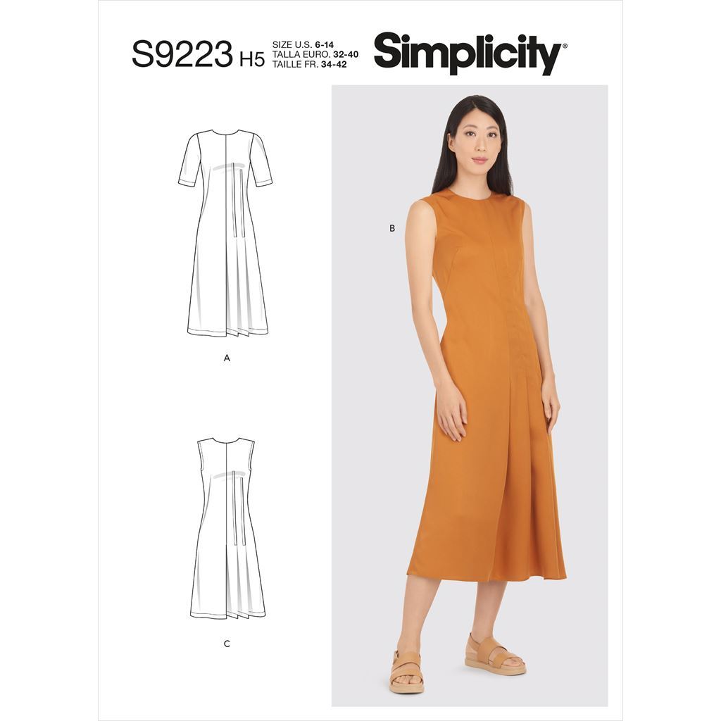 Simplicity Sewing Pattern S9223 Misses Pleated Dress 9223 Image 1 From Patternsandplains.com