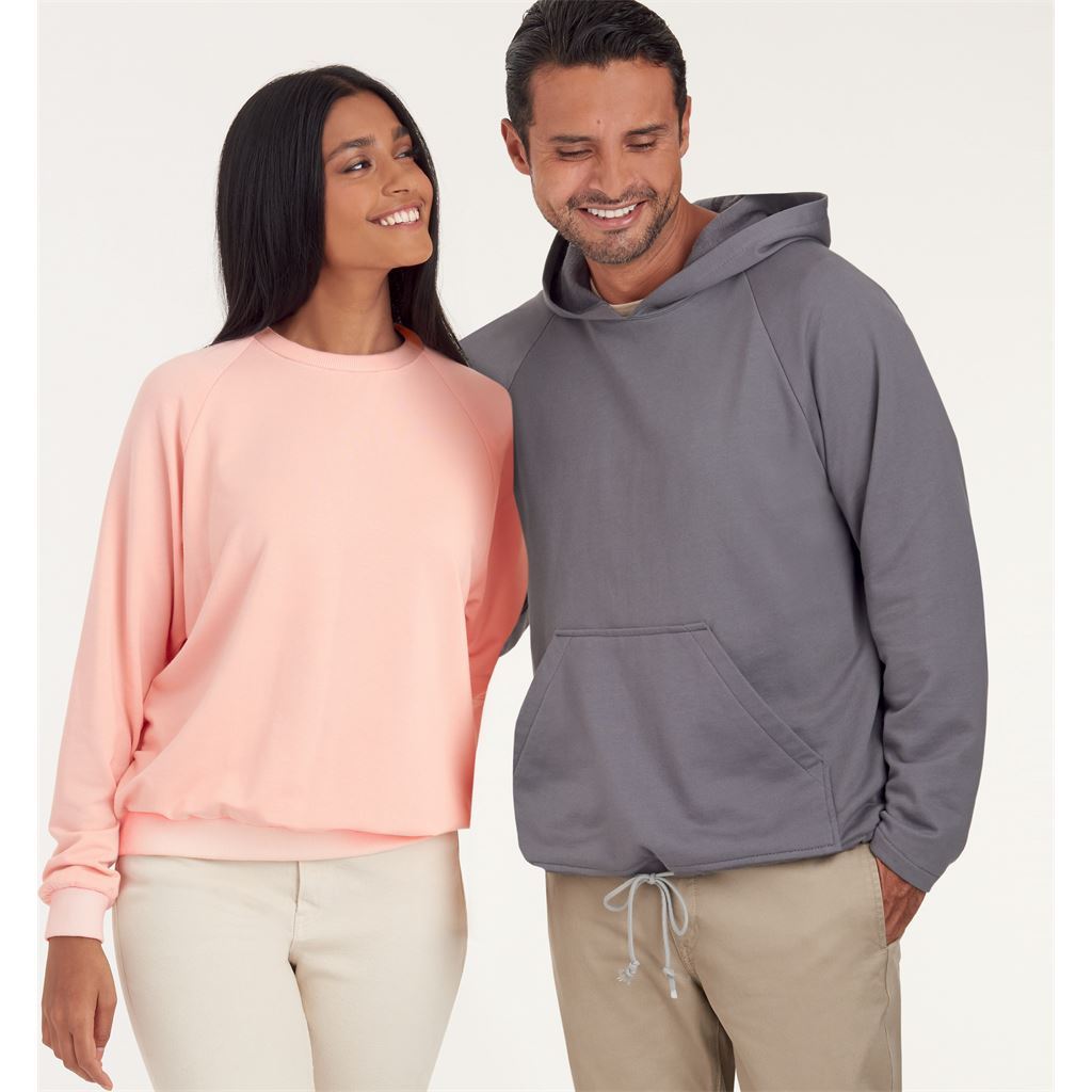 Simplicity Sewing Pattern S9240 Unisex Raglan Pullover Shirts 9240 Image 2 From Patternsandplains.com