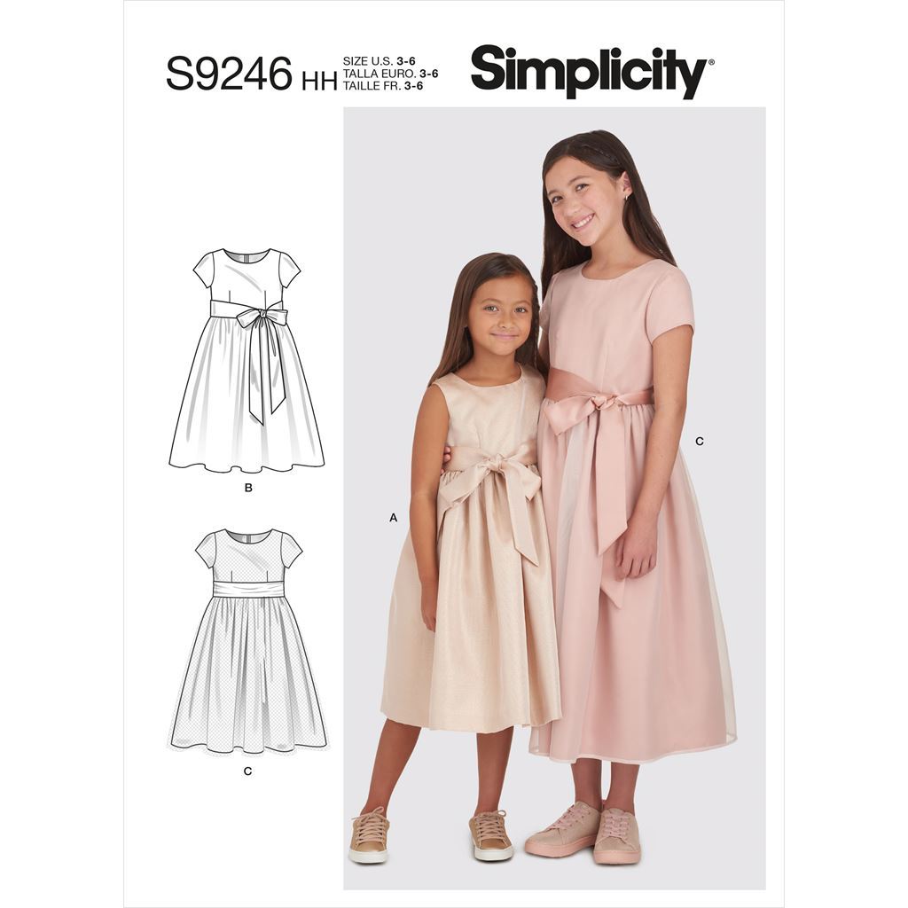 Simplicity Sewing Pattern S9246 Childrens and Girls Dresses 9246 Image 1 From Patternsandplains.com