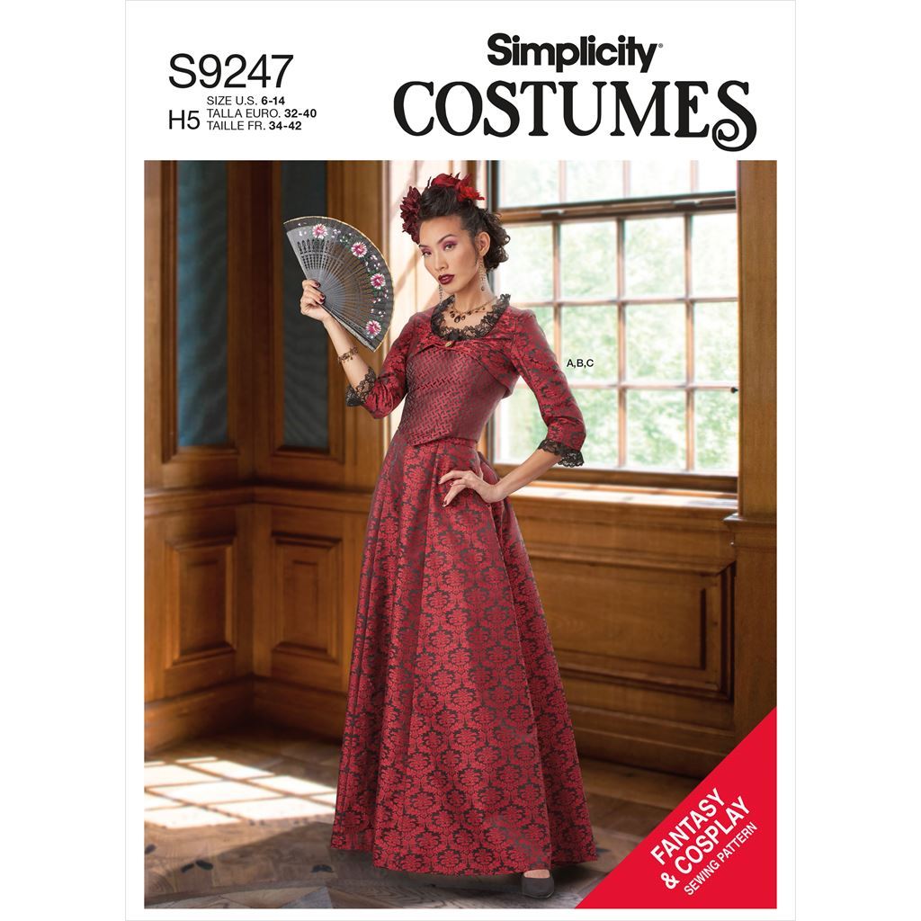 Simplicity Sewing Pattern S9247 Misses Bolero Corset Skirt 9247 Image 1 From Patternsandplains.com