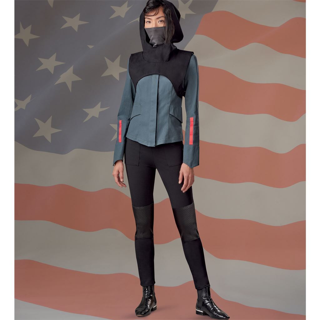 Simplicity Sewing Pattern S9249 Misses Jacket Pants Cropped Hooded Tabard Mask 9249 Image 2 From Patternsandplains.com