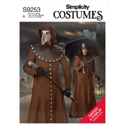 Simplicity Sewing Pattern S9253 Unisex Coat Hood Collar and Mask 9253 Image 1 From Patternsandplains.com
