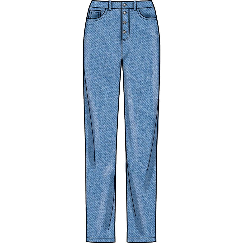 Simplicity Sewing Pattern S9266 Misses and Womens Vintage Jeans With Front Buttons Or Zipper 9266 Image 4 From Patternsandplains.com