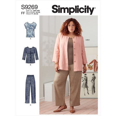 Simplicity Sewing Pattern S9269 Womens Jacket Knit Top and Pants 9269 Image 1 From Patternsandplains.com