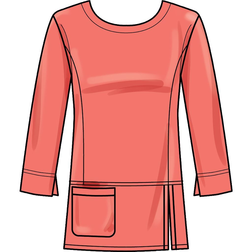 Simplicity Sewing Pattern S9275 Misses Knit Tops In Two Lengths 9275 Image 4 From Patternsandplains.com