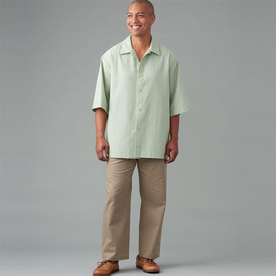 Simplicity Sewing Pattern S9279 Mens Shirt In Two Lengths Pants and Shorts 9279 Image 2 From Patternsandplains.com