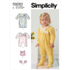 Simplicity Sewing Pattern S9283 Infants Knit Gathered Gown and Jumpsuit 9283 Image 1 From Patternsandplains.com
