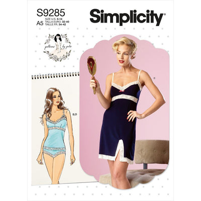 Simplicity Sewing Pattern S9285 Misses Camisoles Slip and Panties 9285 Image 1 From Patternsandplains.com