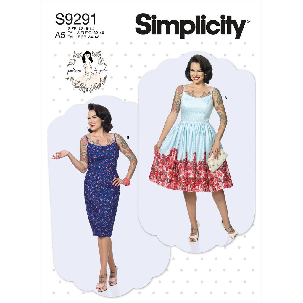 Simplicity Sewing Pattern S9291 Misses Princess Seam Dresses With Straight or Gathered Skirt 9291 Image 1 From Patternsandplains.com