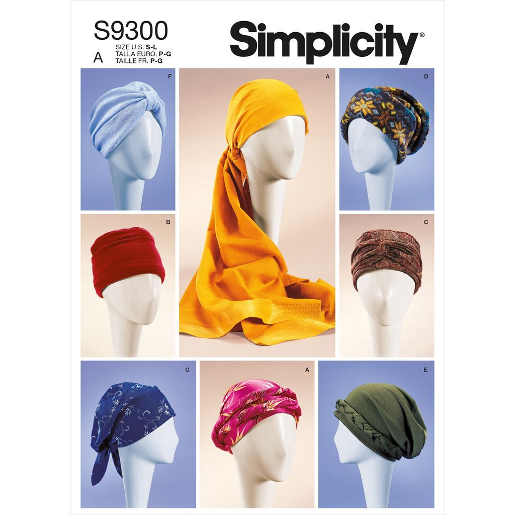 Simplicity Sewing Pattern S9300 Misses Turbans Headwraps and Hats 9300 Image 1 From Patternsandplains.com