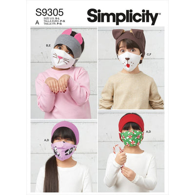 Simplicity Sewing Pattern S9305 Childrens Headbands Hat and Face Coverings 9305 Image 1 From Patternsandplains.com