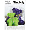 Simplicity Sewing Pattern S9307 Plush Bears in Two Sizes 9307 Image 1 From Patternsandplains.com