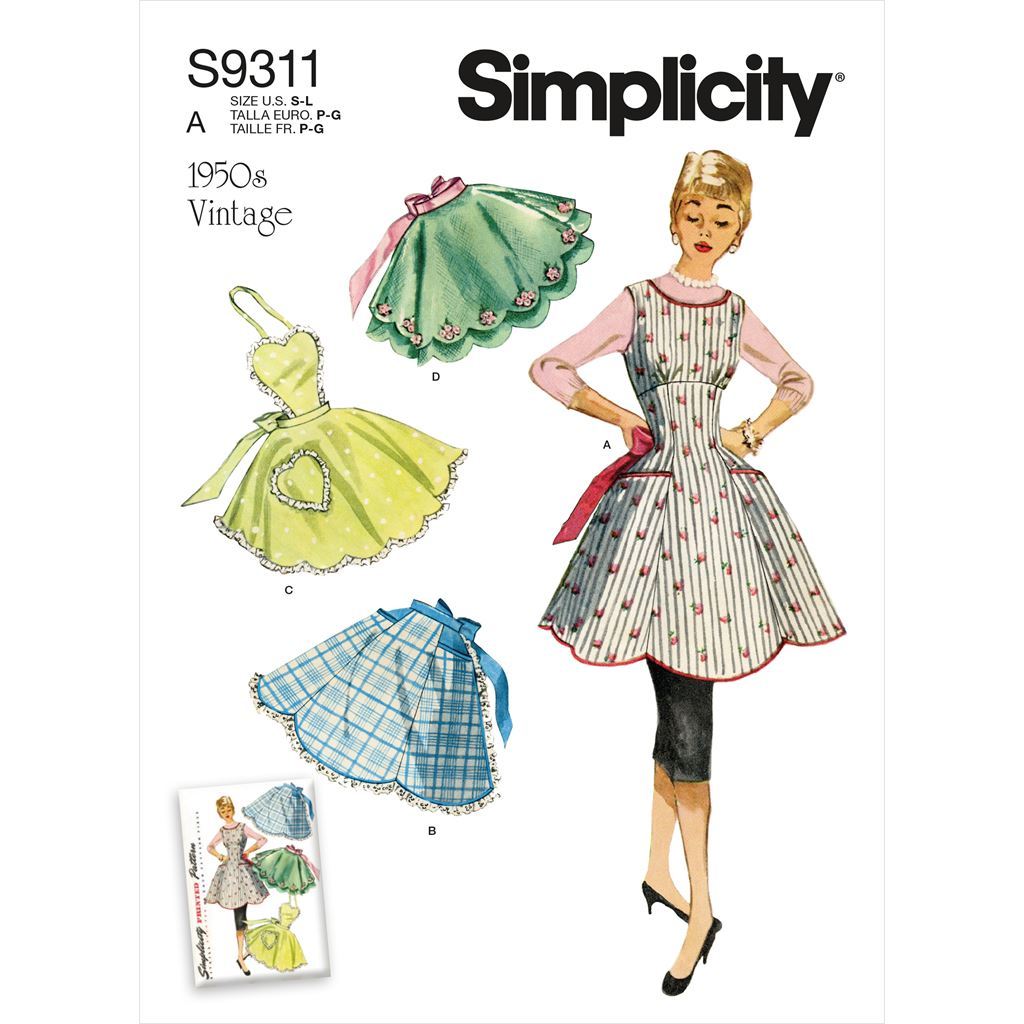 Simplicity Sewing Pattern S9311 Misses Vintage Aprons 9311 Image 1 From Patternsandplains.com