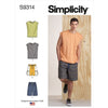 Simplicity Sewing Pattern S9314 Mens Knit Top and Shorts 9314 Image 1 From Patternsandplains.com