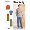 Simplicity Sewing Pattern S9315 Mens Knit Tops and Pants 9315 Image 1 From Patternsandplains.com