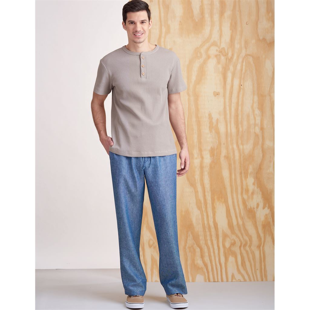 今季一番 S9315 Pattern Sewing Simplicity Men's Pants and Tops Knit 裁縫材料