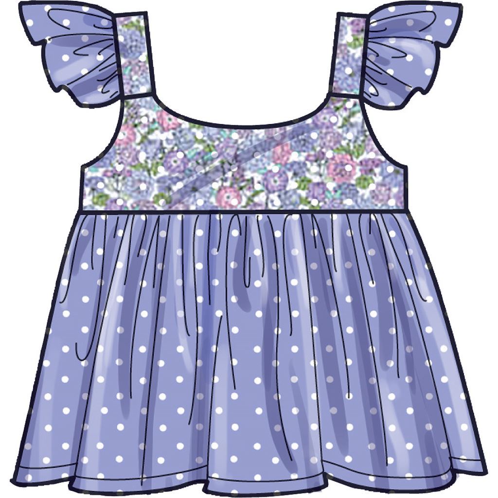 Simplicity Sewing Pattern S9317 Babies Dress Top and Shorts 9317 Image 5 From Patternsandplains.com