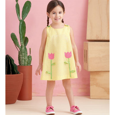 Simplicity Sewing Pattern S9318 Toddlers Tent Tops Dresses and Shorts 9318 Image 11 From Patternsandplains.com