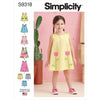 Simplicity Sewing Pattern S9318 Toddlers Tent Tops Dresses and Shorts 9318 Image 1 From Patternsandplains.com