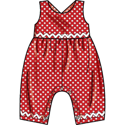 Simplicity Sewing Pattern S9319 Toddlers Criss Cross Top Dresses Rompers and Panties 9319 Image 3 From Patternsandplains.com