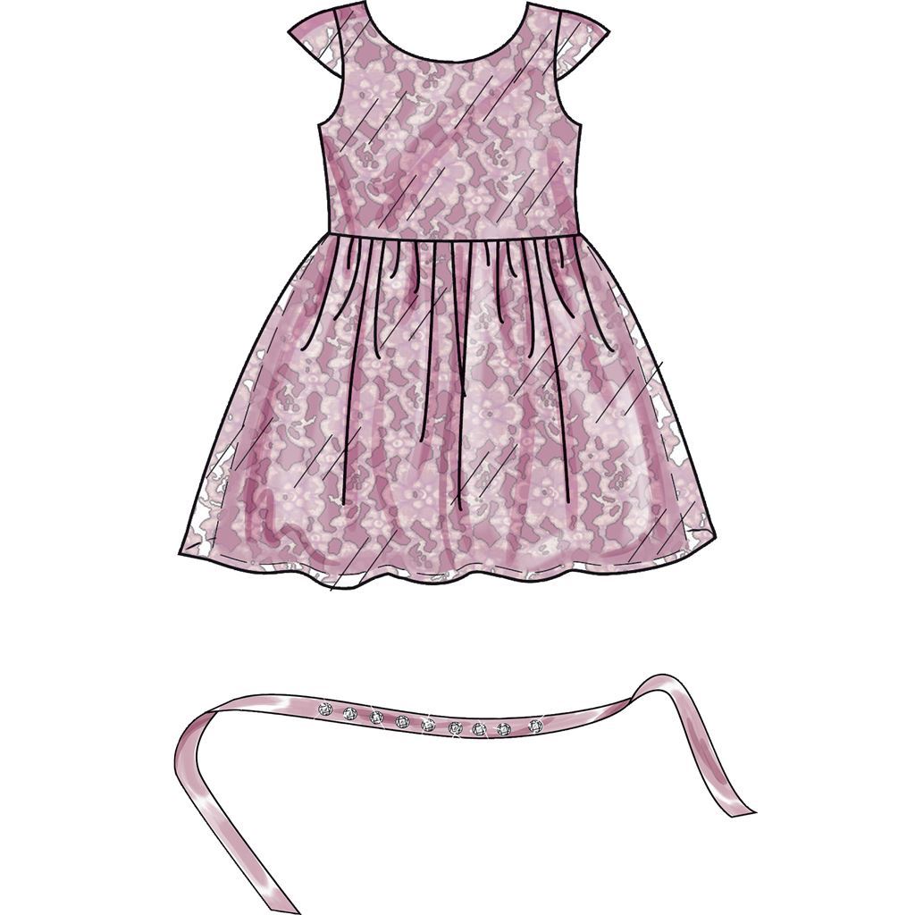 Simplicity Sewing Pattern S9320 Childrens Gathered Skirt Dresses 9320 Image 3 From Patternsandplains.com