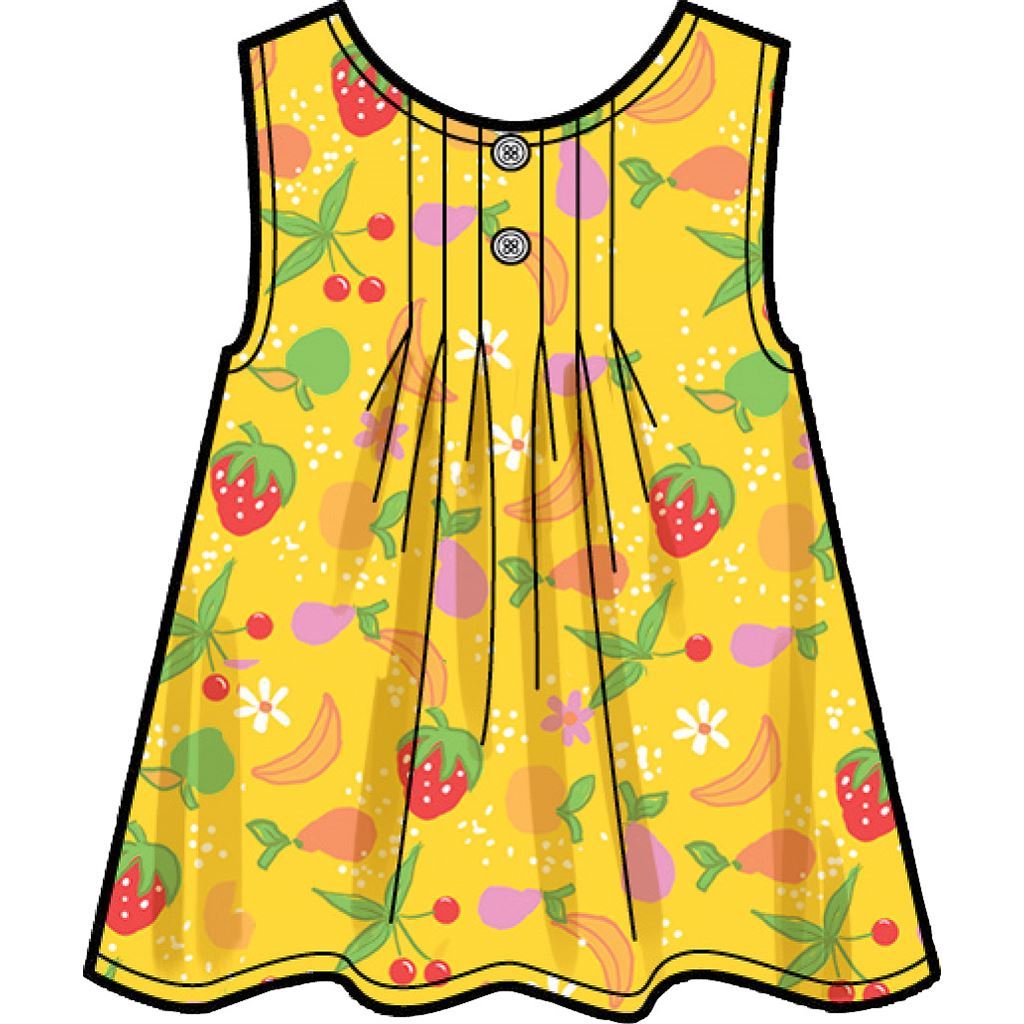 Simplicity Sewing Pattern S9321 Childrens Tucked Tops Dresses Shorts and Pants 9321 Image 5 From Patternsandplains.com