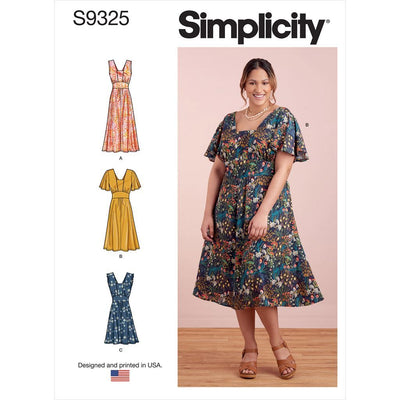 Simplicity Sewing Pattern S9325 Misses and Womens Dress with Length and Sleeve Variations 9325 Image 1 From Patternsandplains.com