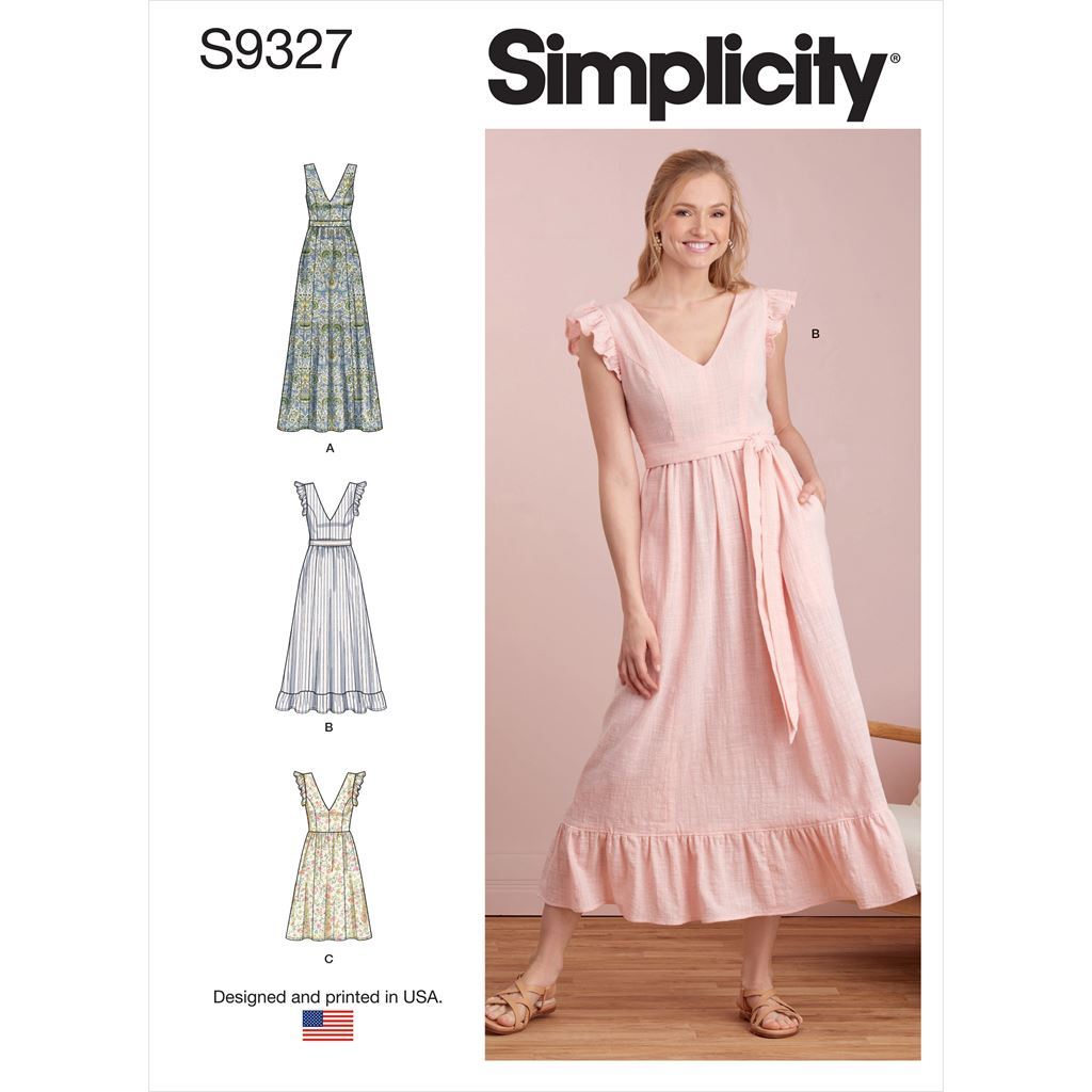 Simplicity Sewing Pattern S9327 Misses' Dresses 9327 - Patterns and Plains Simplicity Sewing Pattern S9327 Misses' Dresses 9327 - Patterns and Plains