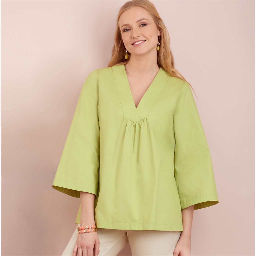 Simplicity Sewing Pattern S9333 Misses Top with Sleeve Variations 9333 Image 2 From Patternsandplains.com