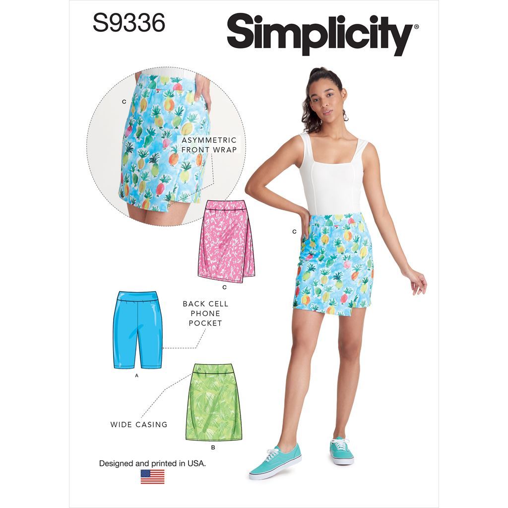 Simplicity Sewing Pattern S9336 Misses Knit Skorts and Shorts 9336 Image 1 From Patternsandplains.com