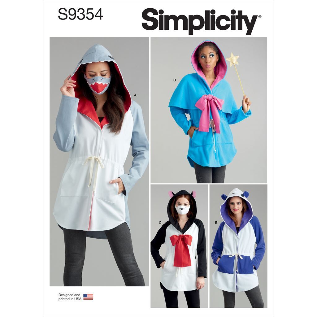 Simplicity Sewing Pattern S9354 Misses Jacket Costume with Masks and Hat 9354 Image 1 From Patternsandplains.com