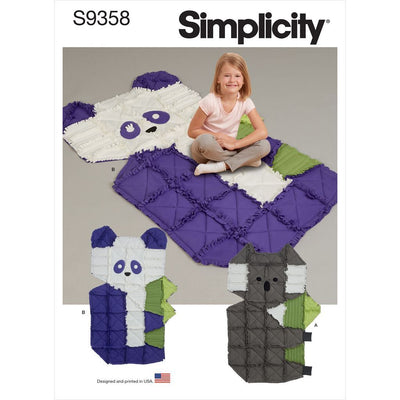 Simplicity Sewing Pattern S9358 Fleece Rag Quilts 9358 Image 1 From Patternsandplains.com