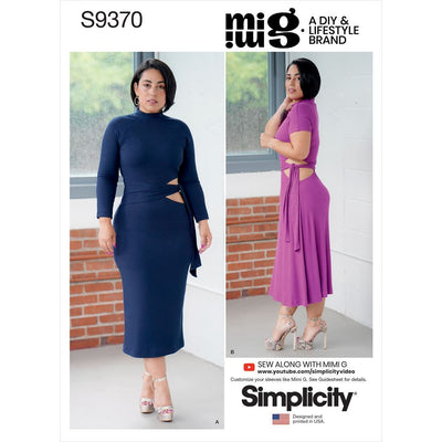 Simplicity Sewing Pattern S9370 Misses Knit Dress with Sleeve and Length Variations 9370 Image 1 From Patternsandplains.com