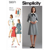 Simplicity Sewing Pattern S9371 Misses and Womens Dress with Collar Cuff and Sleeve Variations 9371 Image 1 From Patternsandplains.com