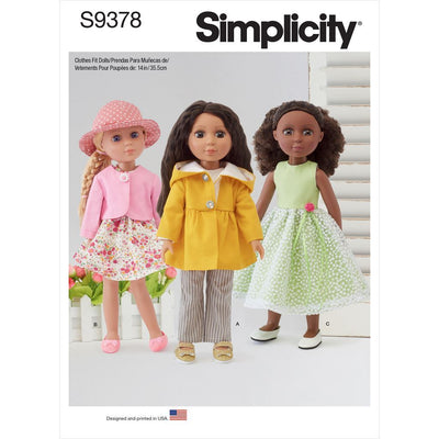 Simplicity Sewing Pattern S9378 14 Doll Clothes 9378 Image 1 From Patternsandplains.com