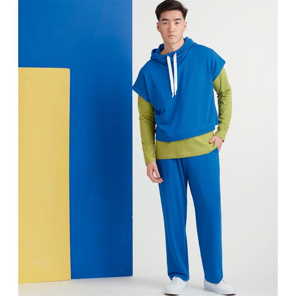 Simplicity Sewing Pattern S9379 Unisex Oversized Knit Hoodies Pants and Tees 9379 Image 13 From Patternsandplains.com