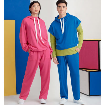 Simplicity Sewing Pattern S9379 Unisex Oversized Knit Hoodies Pants and Tees 9379 Image 2 From Patternsandplains.com