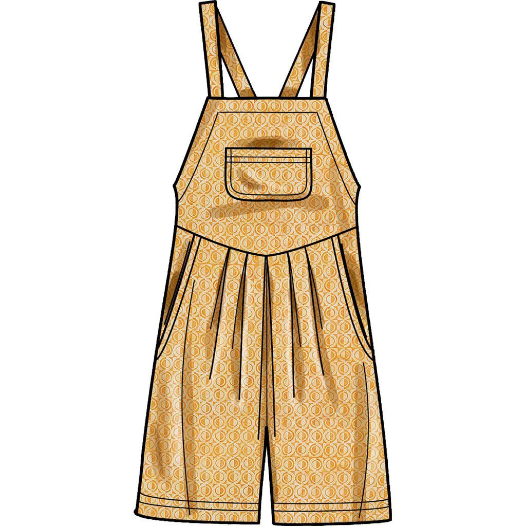 Simplicity Sewing Pattern S9382 Misses Overall with Shaped Raised Waist and Back Ties 9382 Image 3 From Patternsandplains.com